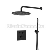 Душевой комплект Milleau Tissage TERMO 2SBIT/801-GB С ВНУТРЕННЕЙ ЧАСТЬЮ, черный глянец