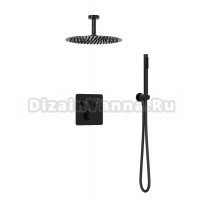 Душевой комплект Milleau Tissage TERMO 2SBIT/802-GB С ВНУТРЕННЕЙ ЧАСТЬЮ, черный глянец