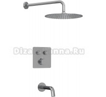 Душевой комплект Milleau Tissage TERMO 2SBIT/324.1-CR С ВНУТРЕННЕЙ ЧАСТЬЮ, хром