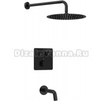 Душевой комплект Milleau Tissage TERMO 2SBIT/324.1-GB С ВНУТРЕННЕЙ ЧАСТЬЮ, черный глянец