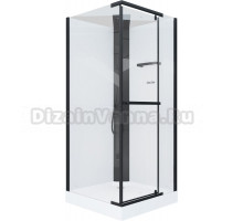 Душевая кабина Ceruttispa Mimi MiMi90B 90x90, профиль черный