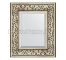 Зеркало Evoform Exclusive BY 3372 50х60 барокко серебро, в багетной раме