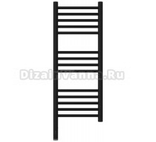Полотенцесушитель электрический Сунержа Богема 3.1 31-6004-8030 90x35 см, подключение слева, матовый черный, лесенка
