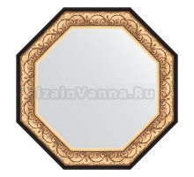 Зеркало Evoform Octagon BY 3846 80х80 барокко золото, в багетной раме