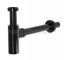 Сифон для раковины Milleau Tissage ML958LT-GB 32 мм, бутылочный, черный глянец