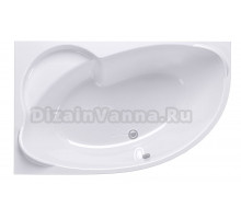 Акриловая ванна Alex Baitler Ritsa 170x105 см, угловая, правая, пристенная, белая, асимметричная, с каркасом, с сиденьем