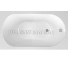 Акриловая ванна Alex Baitler Baikal 110x70 см, встраиваемая, белая, с каркасом