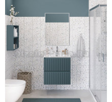 Мебель для ванной комнаты BelBagno Uno-mini 50 подвесная, 2 ящика, матовая голубая