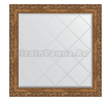 Зеркало Evoform Exclusive-G BY 4314 85х85 виньетка бронза, в багетной раме, с гравировкой