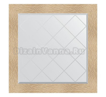 Зеркало Evoform Exclusive-G BY 4322 86х86 золотые дюны, в багетной раме, с гравировкой