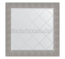 Зеркало Evoform Exclusive-G BY 4324 86х86 чеканка серебряная, в багетной раме, с гравировкой