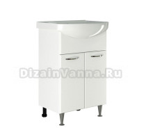 Тумба с раковиной Mixline Алан 60 глянцевая белая