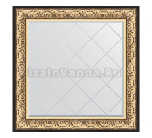 Зеркало Evoform Exclusive-G BY 4337 90х90 барокко золото, в багетной раме, с гравировкой