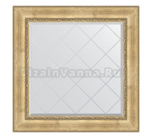 Зеркало Evoform Exclusive-G BY 4342 92х92 состаренное серебро с орнаментом, в багетной раме, с гравировкой