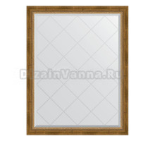 Зеркало Evoform Exclusive-G BY 4348 93х118 состаренная бронза с плетением, в багетной раме, с гравировкой