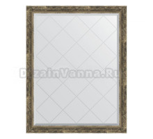 Зеркало Evoform Exclusive-G BY 4350 93х118 старое дерево с плетением, в багетной раме, с гравировкой