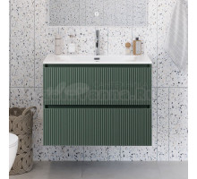 Тумба с раковиной BelBagno Uno-mini 80 подвесная, 2 ящика, матовая еловая