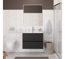 Мебель для ванной комнаты BelBagno Uno-mini 80 подвесная, 2 ящика, матовая темно-серая