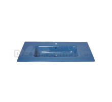 Мебельная раковина Plumberia Selection Ixo ceramica 81 накладная, глянцевая блу деним, прямоугольная, фарфор