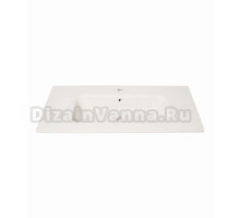 Мебельная раковина Plumberia Selection Ixo ceramica 101 накладная, матовая белая, прямоугольная, фарфор