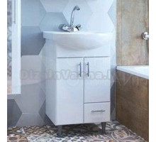 Тумба с раковиной Mixline Веста 52 глянцевая белая, в разборе