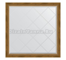 Зеркало Evoform Exclusive-G BY 4434 103х103 состаренная бронза с плетением, в багетной раме, с гравировкой