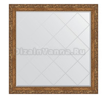 Зеркало Evoform Exclusive-G BY 4443 105х105 виньетка бронзовая, в багетной раме, с гравировкой