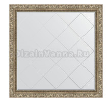 Зеркало Evoform Exclusive-G BY 4444 105х105 виньетка античное серебро, в багетной раме, с гравировкой