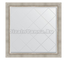 Зеркало Evoform Exclusive-G BY 4448 106х106 римское серебро, в багетной раме, с гравировкой