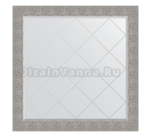Зеркало Evoform Exclusive-G BY 4453 106х106 чеканка серебряная, в багетной раме, с гравировкой