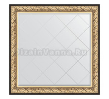 Зеркало Evoform Exclusive-G BY 4466 110х110 барокко золото, в багетной раме, с гравировкой