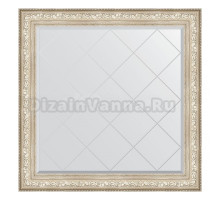 Зеркало Evoform Exclusive-G BY 4469 110х110 виньетка серебро, в багетной раме, с гравировкой