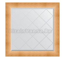 Зеркало Evoform Exclusive-G BY 4524 86х86 травленое золото, в багетной раме, с гравировкой