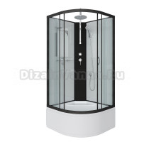 Душевая кабина Niagara Classic NG-6709-14BKT 100x100 см, без крыши, с тропическим душем