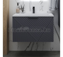 Тумба с раковиной Grossman Блисс 70 матовый графит