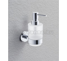 Дозатор для жидкого мыла AQUAme AQM7213CR настенный, хром, белый