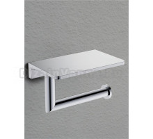 Держатель для туалетной бумаги AQUAme Trento с полкой AQM7209CR