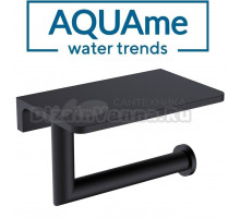 Держатель для туалетной бумаги AQUAme Trento с полкой AQM7209MB