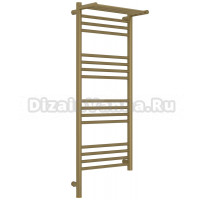 Полотенцесушитель электрический Сунержа Богема 3.1 32-6006-1040 110x45 см, подключение слева, золотой шелк, лесенка, с полкой