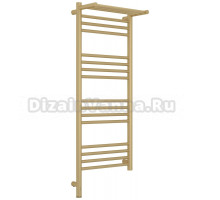 Полотенцесушитель электрический Сунержа Богема 3.1 022-6006-1040 110x45 см, подключение слева, матовая шампань, лесенка, с полкой