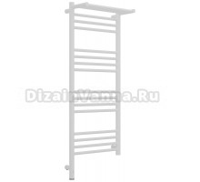 Полотенцесушитель электрический Сунержа Богема 3.1 30-6006-1040 110x45 см, подключение слева, матовый белый, лесенка, с полкой