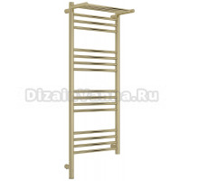 Полотенцесушитель электрический Сунержа Богема 3.1 020-6006-1040 110x45 см, подключение слева, шампань, лесенка, с полкой