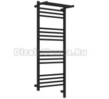 Полотенцесушитель электрический Сунержа Богема 3.1 15-6007-1040 110x45 см, подключение справа, темный титан муар, лесенка, с полкой