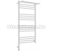 Полотенцесушитель электрический Сунержа Богема 3.1 30-6006-1050 110x55 см, подключение слева, матовый белый, лесенка, с полкой
