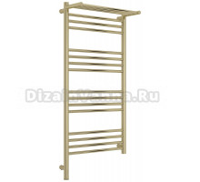 Полотенцесушитель электрический Сунержа Богема 3.1 020-6006-1050 110x55 см, подключение слева, шампань, лесенка, с полкой