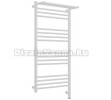 Полотенцесушитель электрический Сунержа Богема 3.1 30-6007-1050 110x55 см, подключение справа, матовый белый, лесенка, с полкой