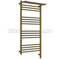 Полотенцесушитель электрический Сунержа Богема 3.1 05-6007-1050 110x55 см, подключение справа, состаренная бронза, лесенка, с полкой