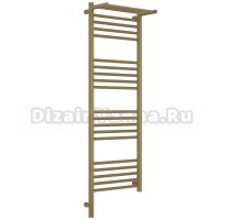 Полотенцесушитель электрический Сунержа Богема 3.1 32-6006-1240 130x45 см, подключение слева, золотой шелк, лесенка, с полкой