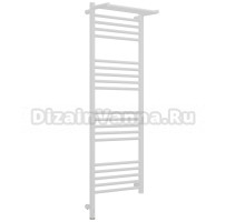 Полотенцесушитель электрический Сунержа Богема 3.1 30-6006-1240 130x45 см, подключение слева, матовый белый, лесенка, с полкой