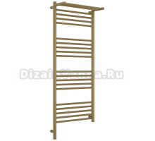 Полотенцесушитель электрический Сунержа Богема 3.1 32-6006-1250 130x55 см, подключение слева, золотой шелк, лесенка, с полкой